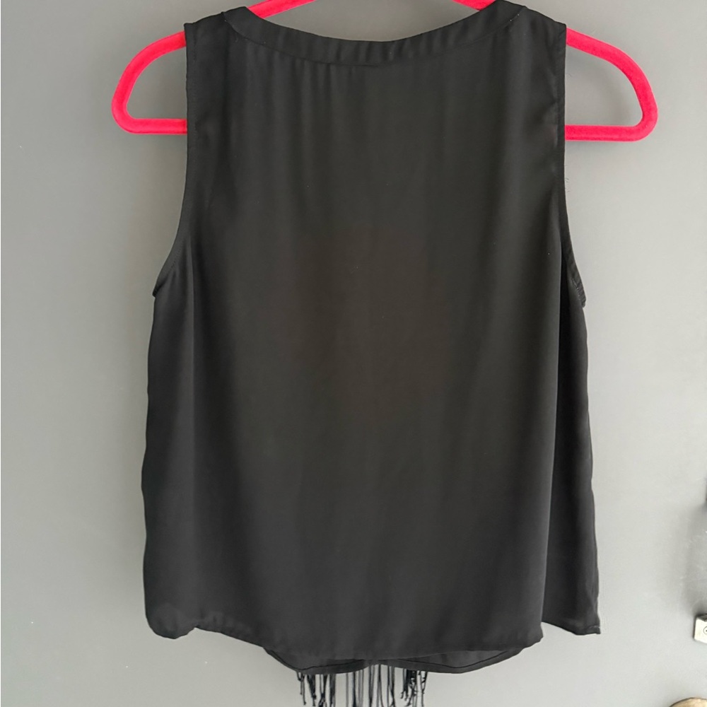 Lucy Paris Black Fringe Sleeveless Blouse sizM
Boho Festival Coachella Western - Picture 4 of 5